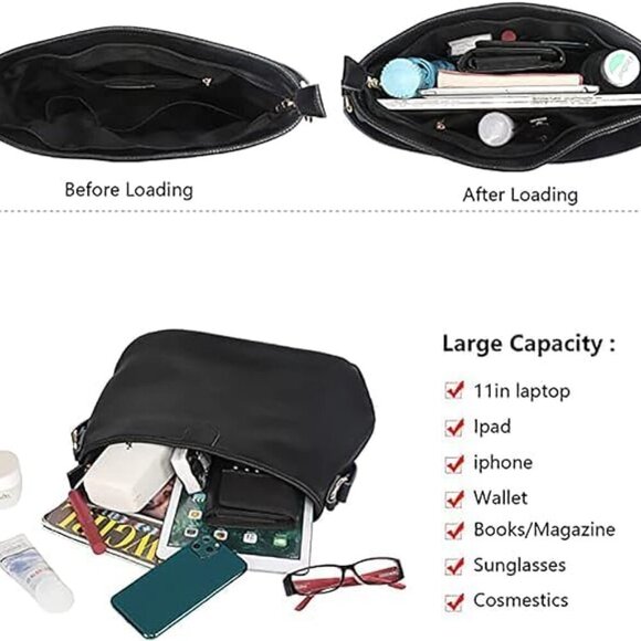 Soft Hobo Bags for Women Purses and Handbags Shoulder Satchel Bag - Picture 4 of 6